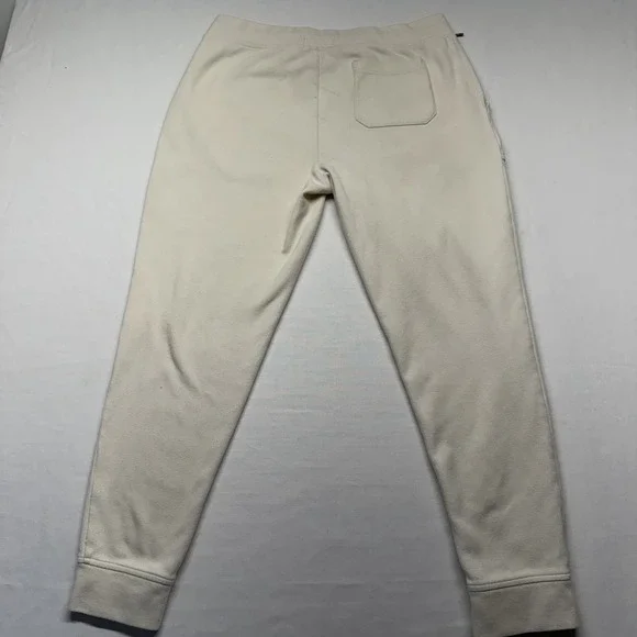 Polo Ralph Lauren Double Knit Jogger Pant Mens Medium Cream Pony Logo Athleisure - Picture 4 of 14